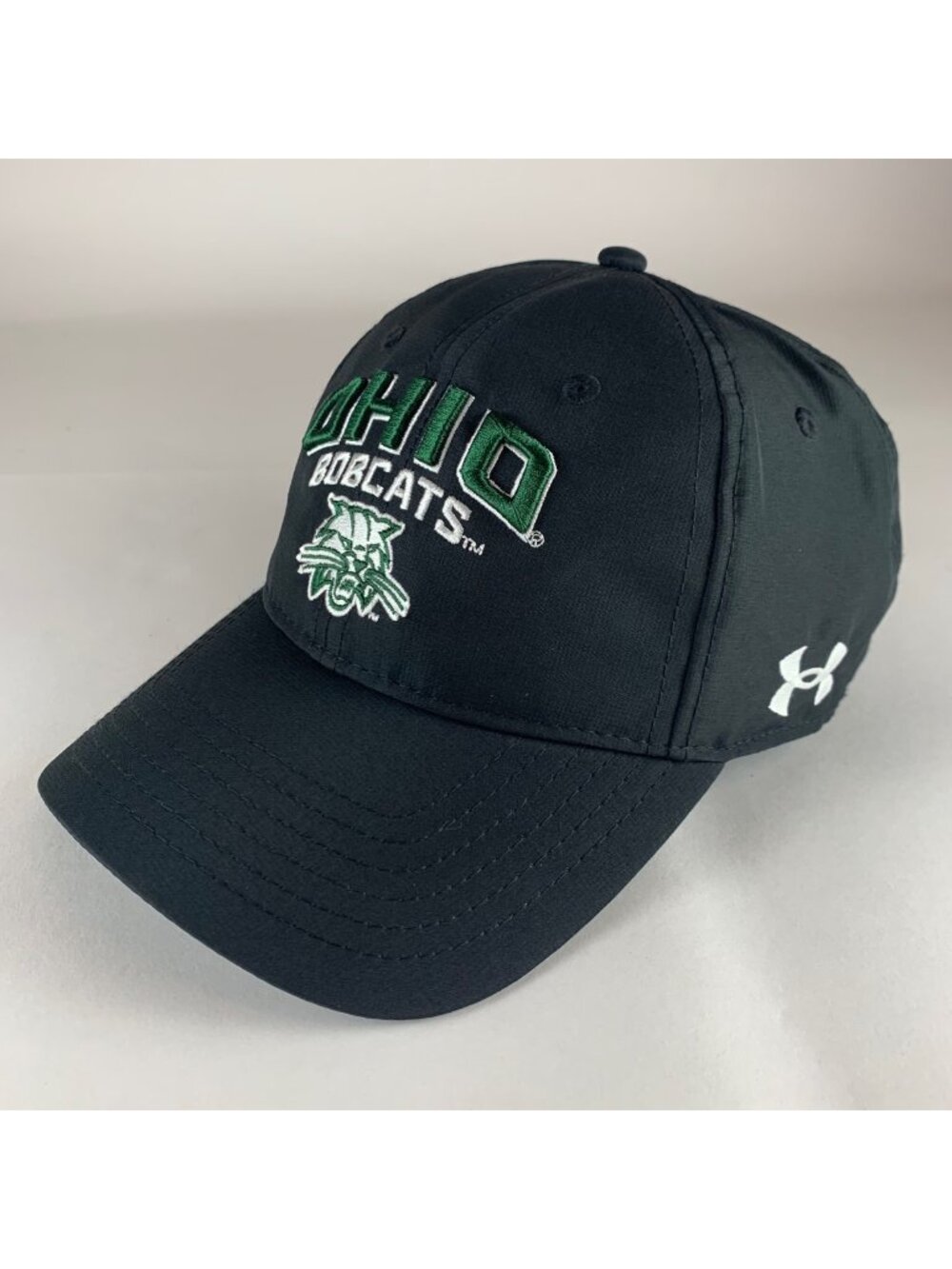 Ohio Bobcats NCAA Black Under Armour Relaxed Fit Strapback Athletic Hat